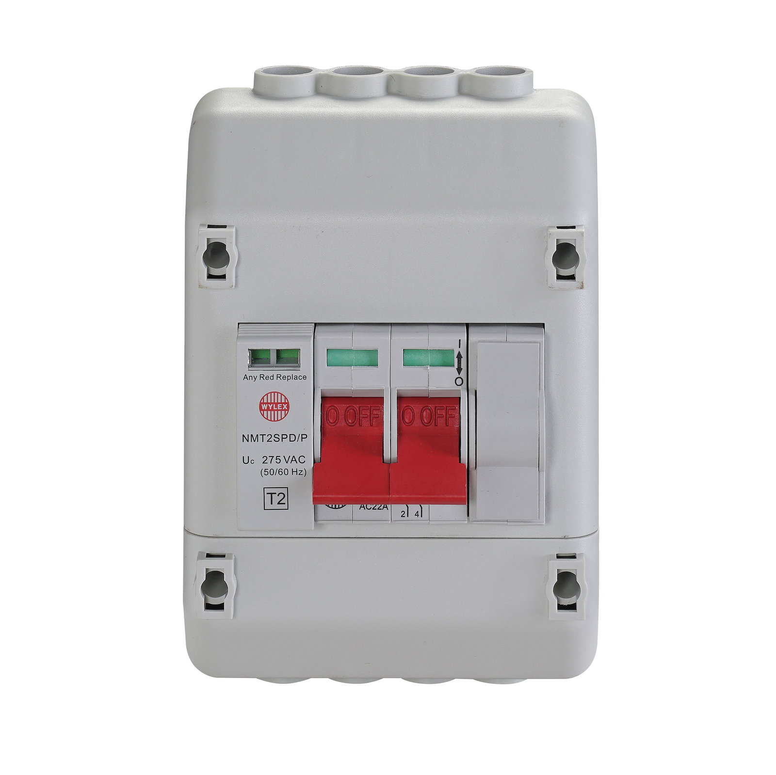 Enclosed, Insulated, 100A DP Supply Isolator with Type 2 SPD