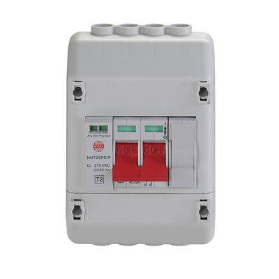 Enclosed, Insulated, 100A DP Supply Isolator with Type 2 SPD