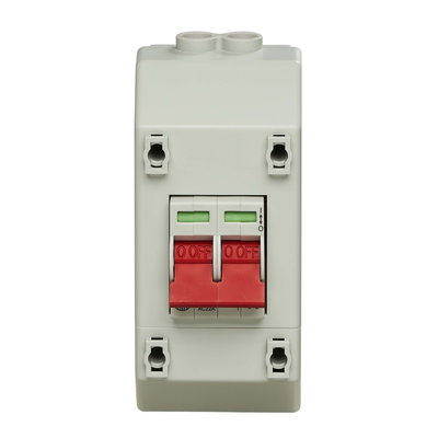 Enclosed, Slimline Insulated, 100A DP Twin Terminal Supply Isolator with Allen Key Screw Heads