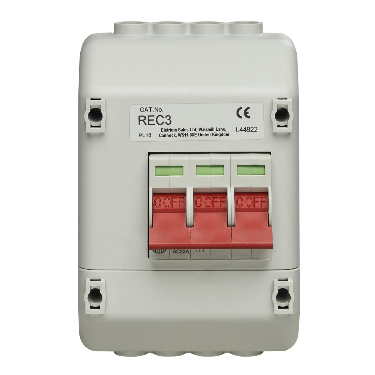 Enclosed, Insulated, 100A TP Supply Isolator