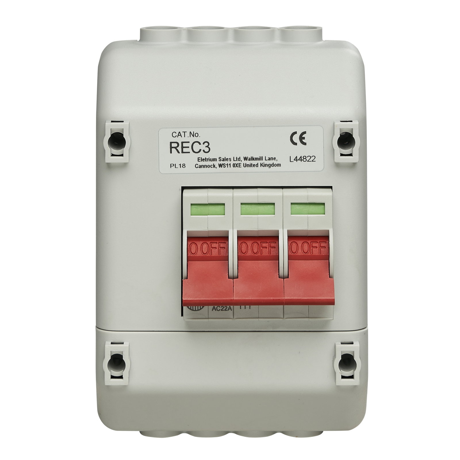 Enclosed, Insulated, 100A TP Supply Isolator