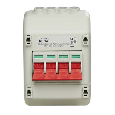 Enclosed, Insulated, 100A 4P Supply Isolator