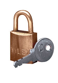 Brass Padlock and Two Keys