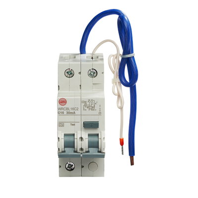 16A 30mA SPswN C Curve 6kA Type A 2 Module Uni-Directional RCBO