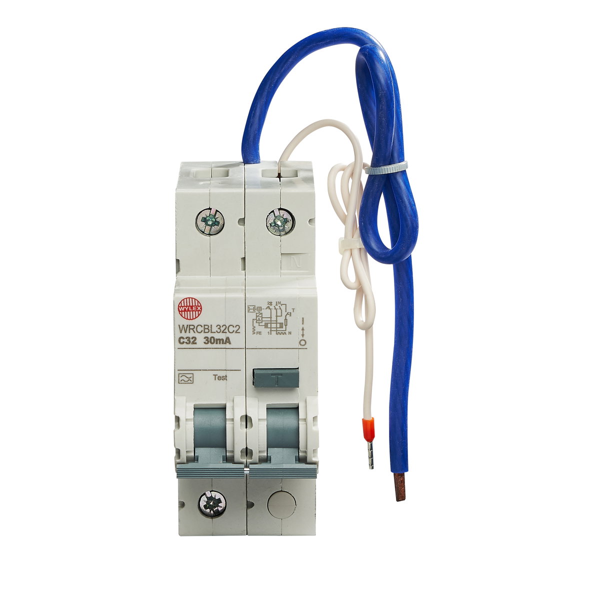 32A 30mA SPswN C Curve 6kA Type A 2 Module Uni-Directional RCBO