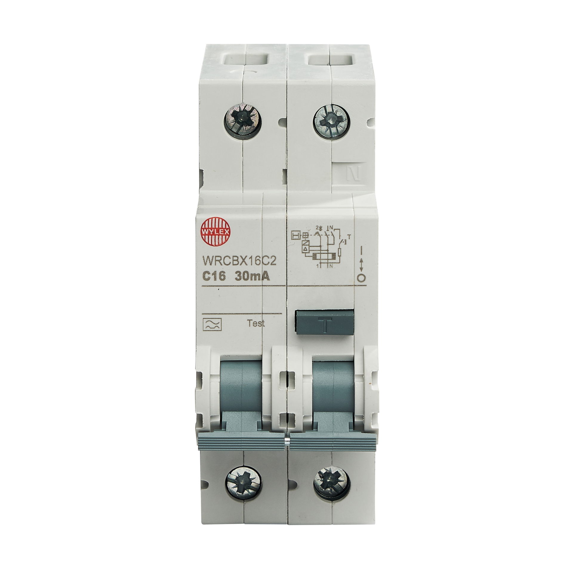 16A 30mA SPswN C Curve 6kA Type A 2 Module Stand Alone Bi-Directional RCBO