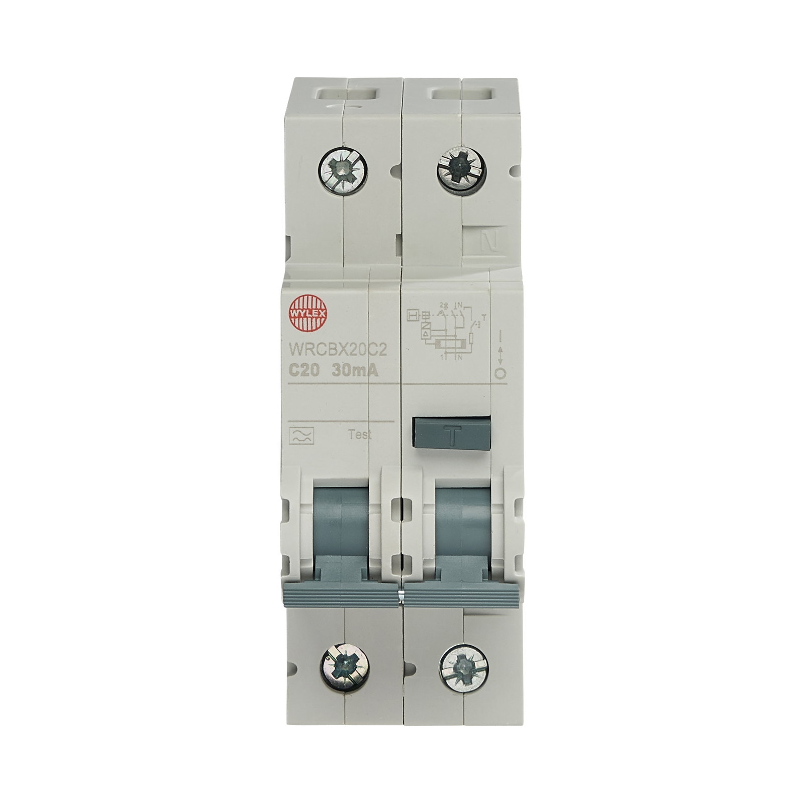 20A 30mA SPswN C Curve 6kA Type A 2 Module Stand Alone Bi-Directional RCBO