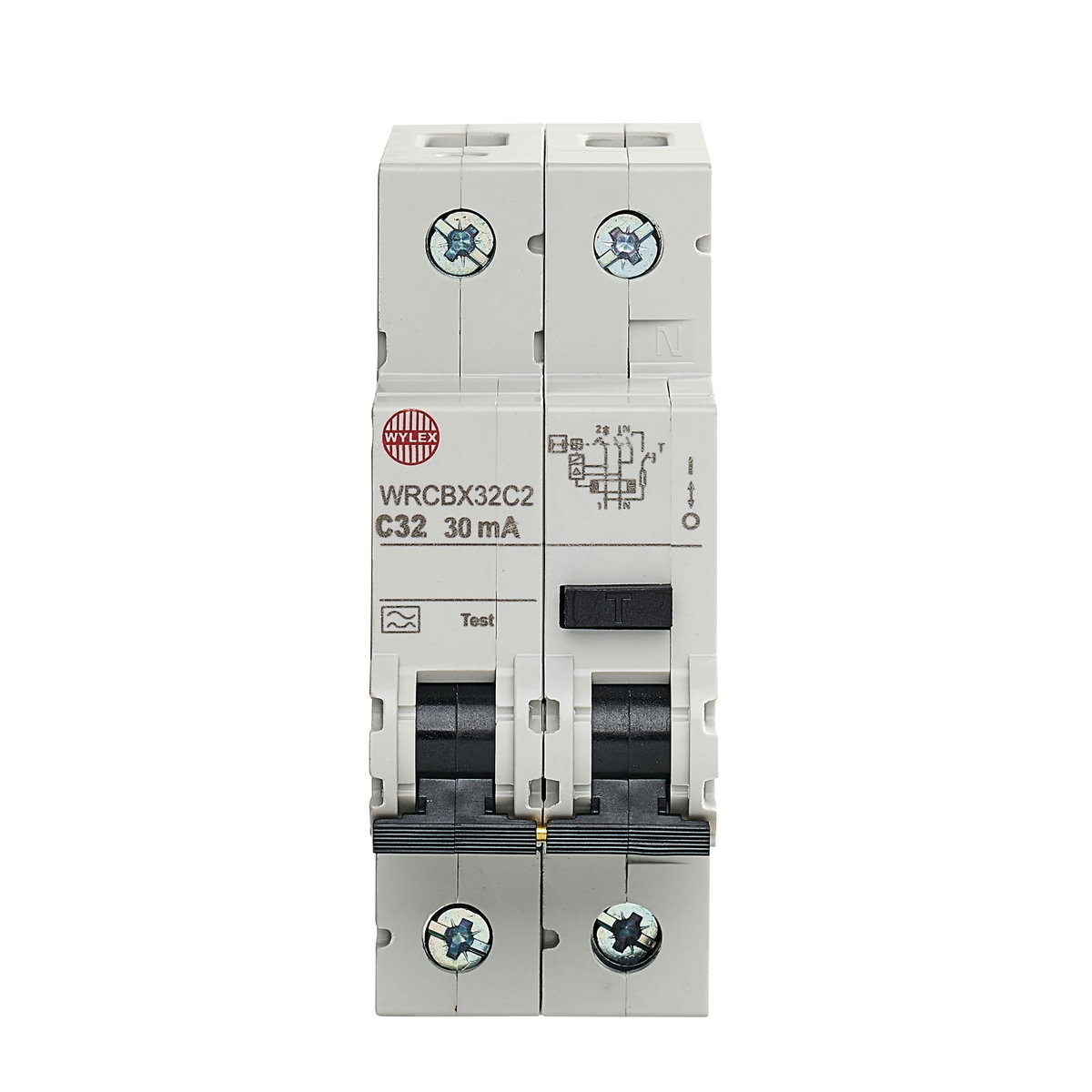 32A 30mA SPswN C Curve 6kA Type A 2 Module Stand Alone Bi-Directional RCBO