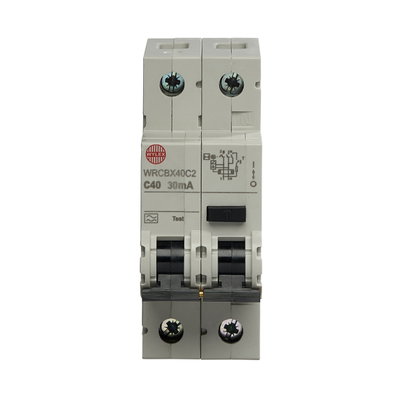 40A 30mA SPswN C Curve 6kA Type A 2 Module Stand Alone Bi-Directional RCBO