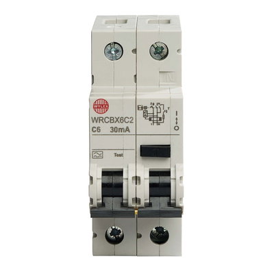 6A 30mA SPswN C Curve 6kA Type A 2 Module Stand Alone Bi-Directional RCBO