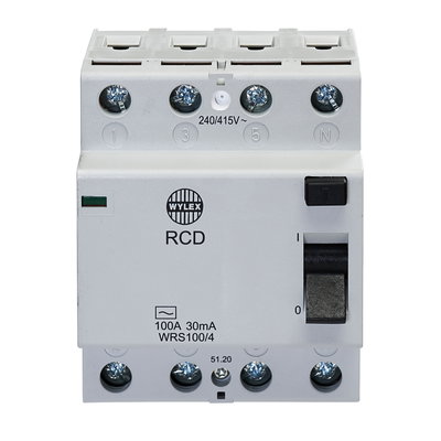 100A 30mA TYPE AC 4P RCD