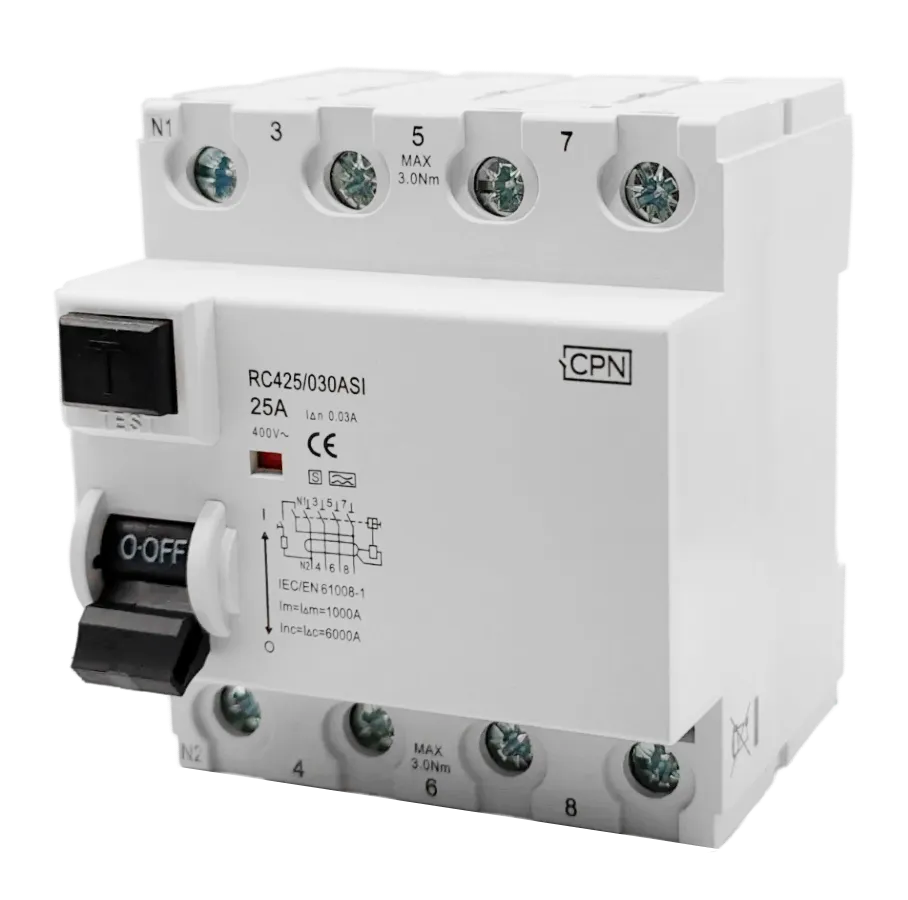 4 Pole Type A 25A, 30mA