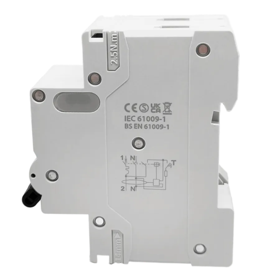 2 Pole, 40A B Curve, Type A, 30mA Electronic RCBO