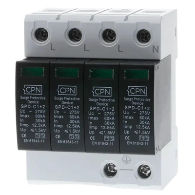 4 Module, 4 Pole Type 1 + 2 for three phase, TN-S earthing.