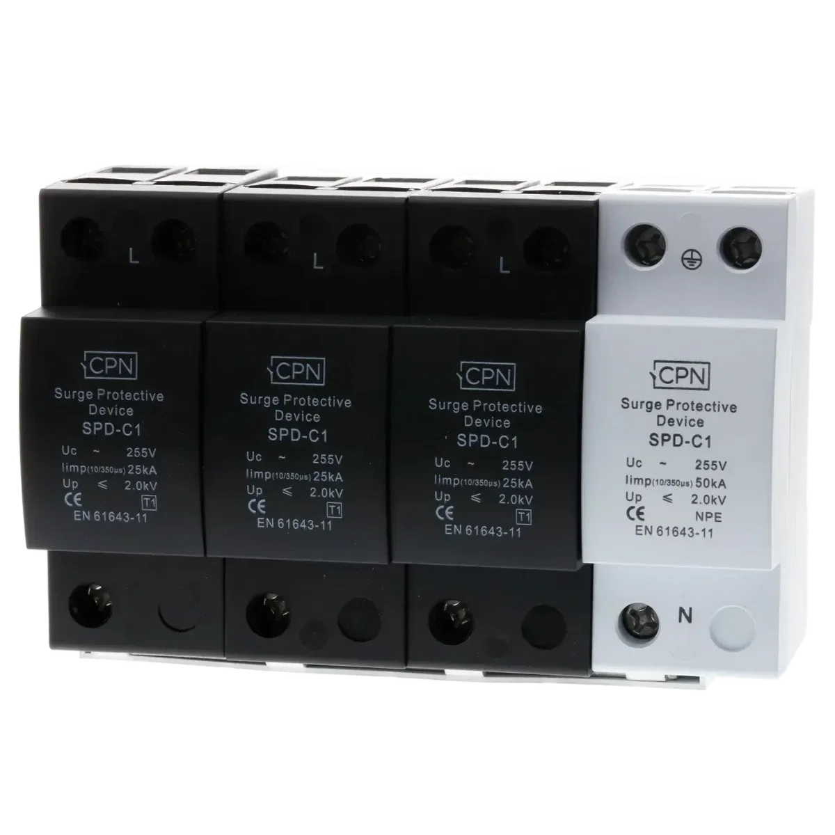 3 Phase, Type 1, Surge Arrester 25kA, 10/350s wave.