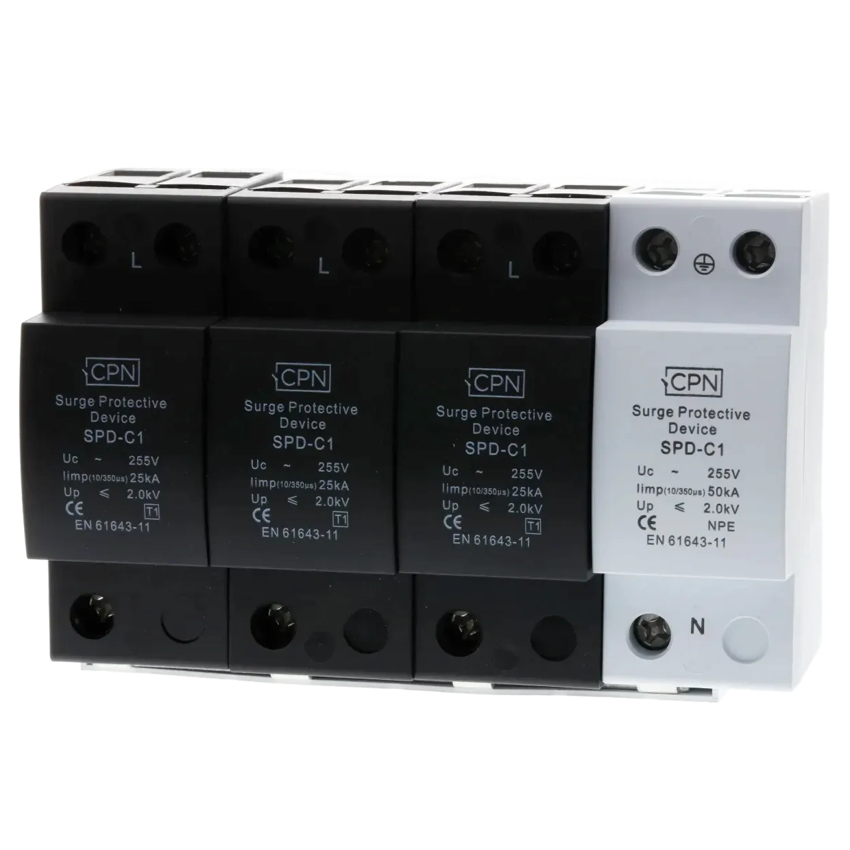 3 Phase, Type 1, Surge Arrester 25kA, 10/350s wave.