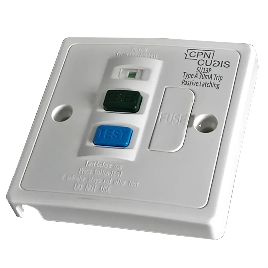 13A Plastic, 13A 30mA RCD Fused Spur