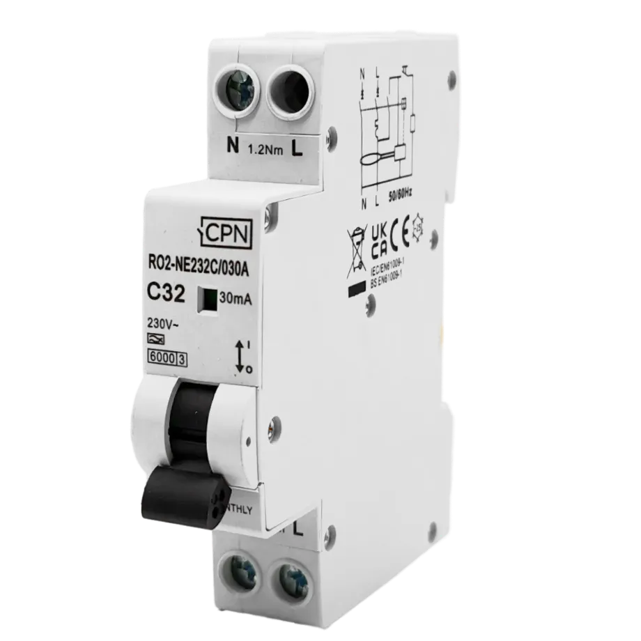 32A, C Curve 6kA, RCBO