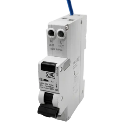 2 Pole, 1 module, 20A, C Curve, 30mA, Type A, Switched Neutral RCBO