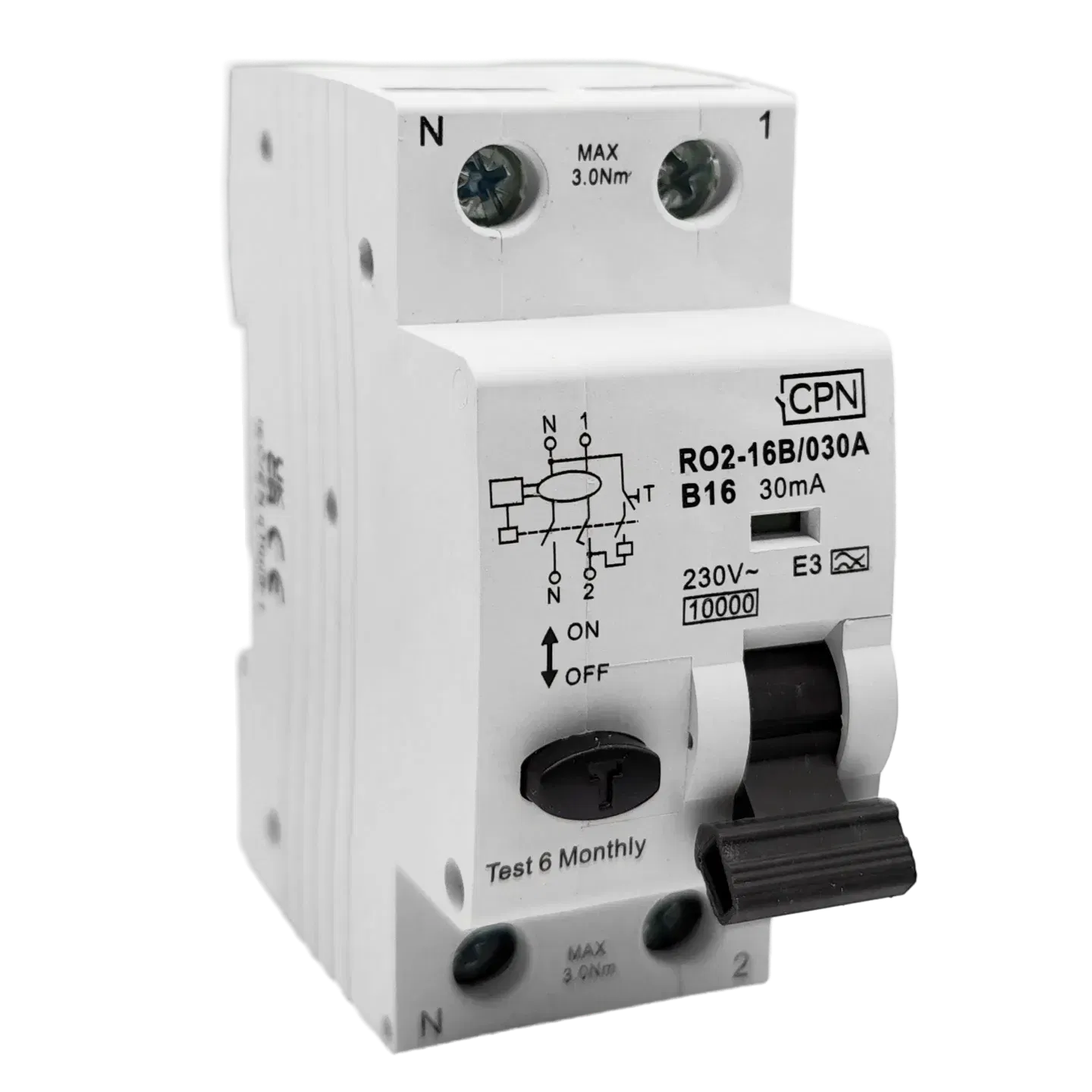 2 Pole, 16A C Curve, Type A, 30mA RCBO