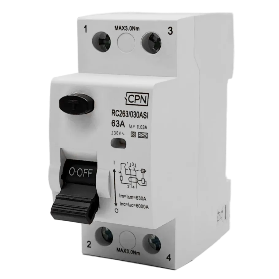 2 Pole Type A 63A, 30mA