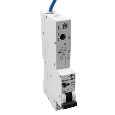 1 Pole, 63A B Curve, 30mA RCBO