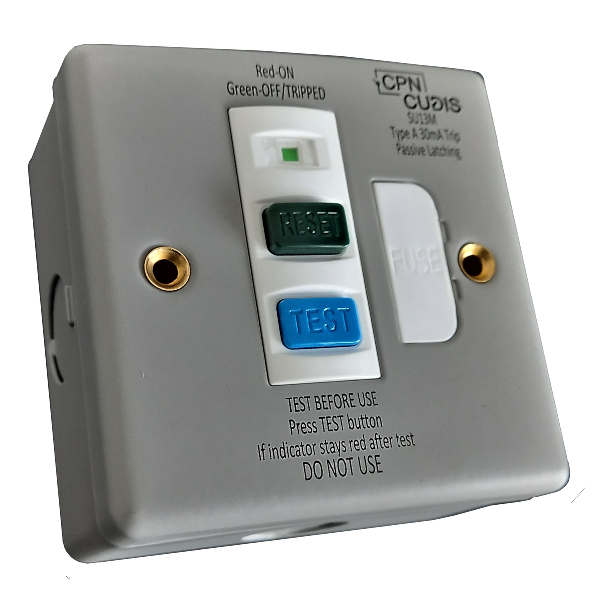 13A Metal, 13A 30mA RCD Fused Spur