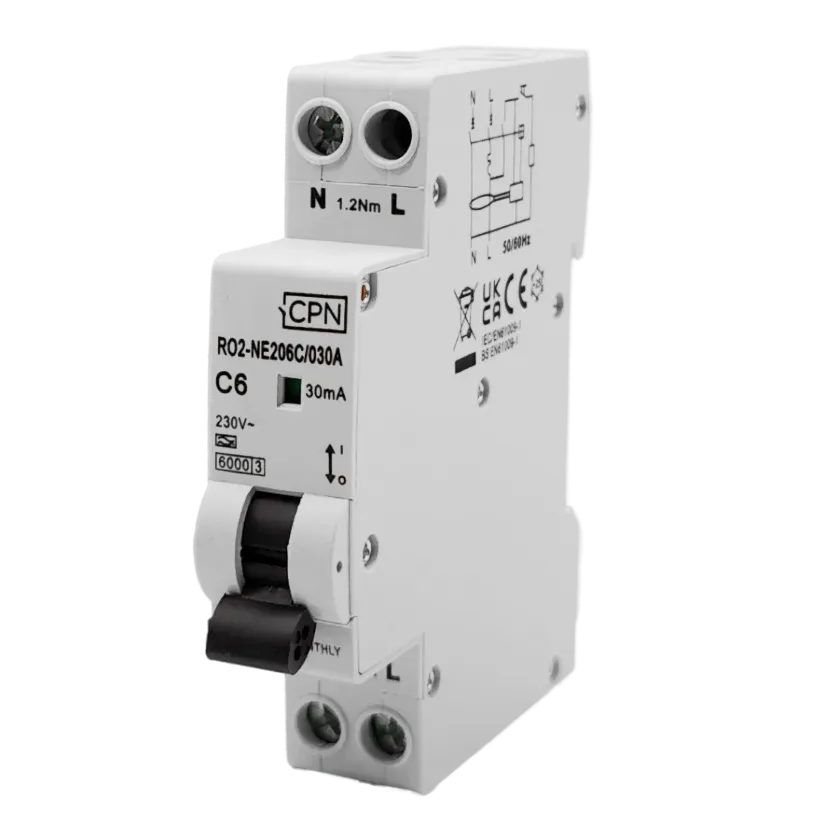 6A, C Curve 6kA, RCBO