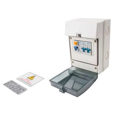 3 Way Plastic Enclosure with RCD & 40A MCB