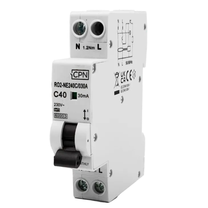 40A, C Curve 6kA, RCBO