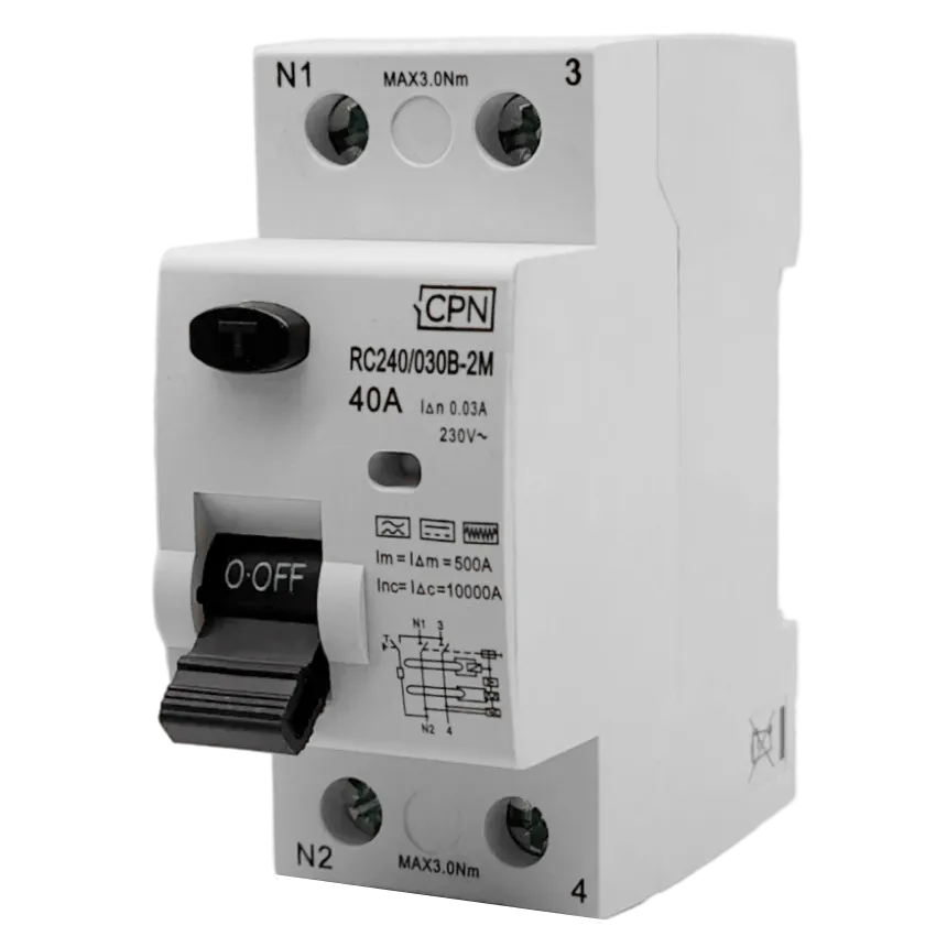 2 Pole, 25A, 30mA, Type B