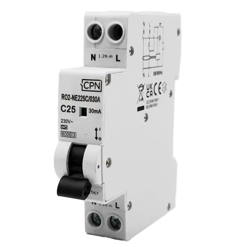25A, C Curve 6kA, RCBO