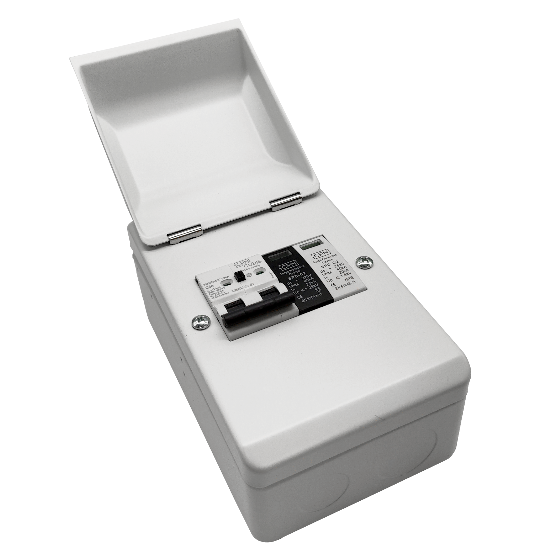 EV Metal Compact Board with 2 Pole Type B RCD & 32A MCB