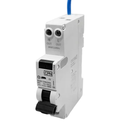 2 Pole, 1 module, 25A, B Curve, 30mA, Type A, Switched Neutral RCBO