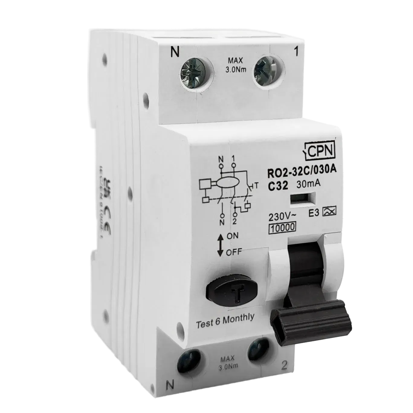 2 Pole, 32A C Curve, Type A, 30mA RCBO