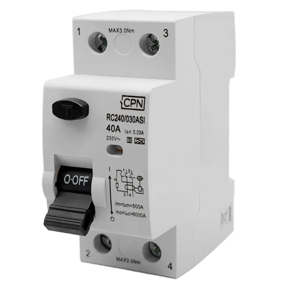 2 Pole Type A 40A, 30mA