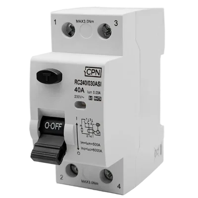 2 Pole Type A 40A, 30mA