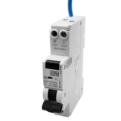 2 Pole, 1 module, 40A, C Curve, 30mA, Type A, Switched Neutral RCBO