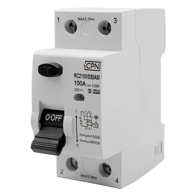 2 Pole Type A 100A, 30mA