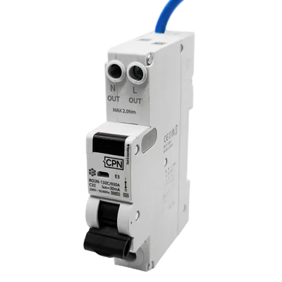 2 Pole, 1 module, 32A, C Curve, 30mA, Type A, Switched Neutral RCBO