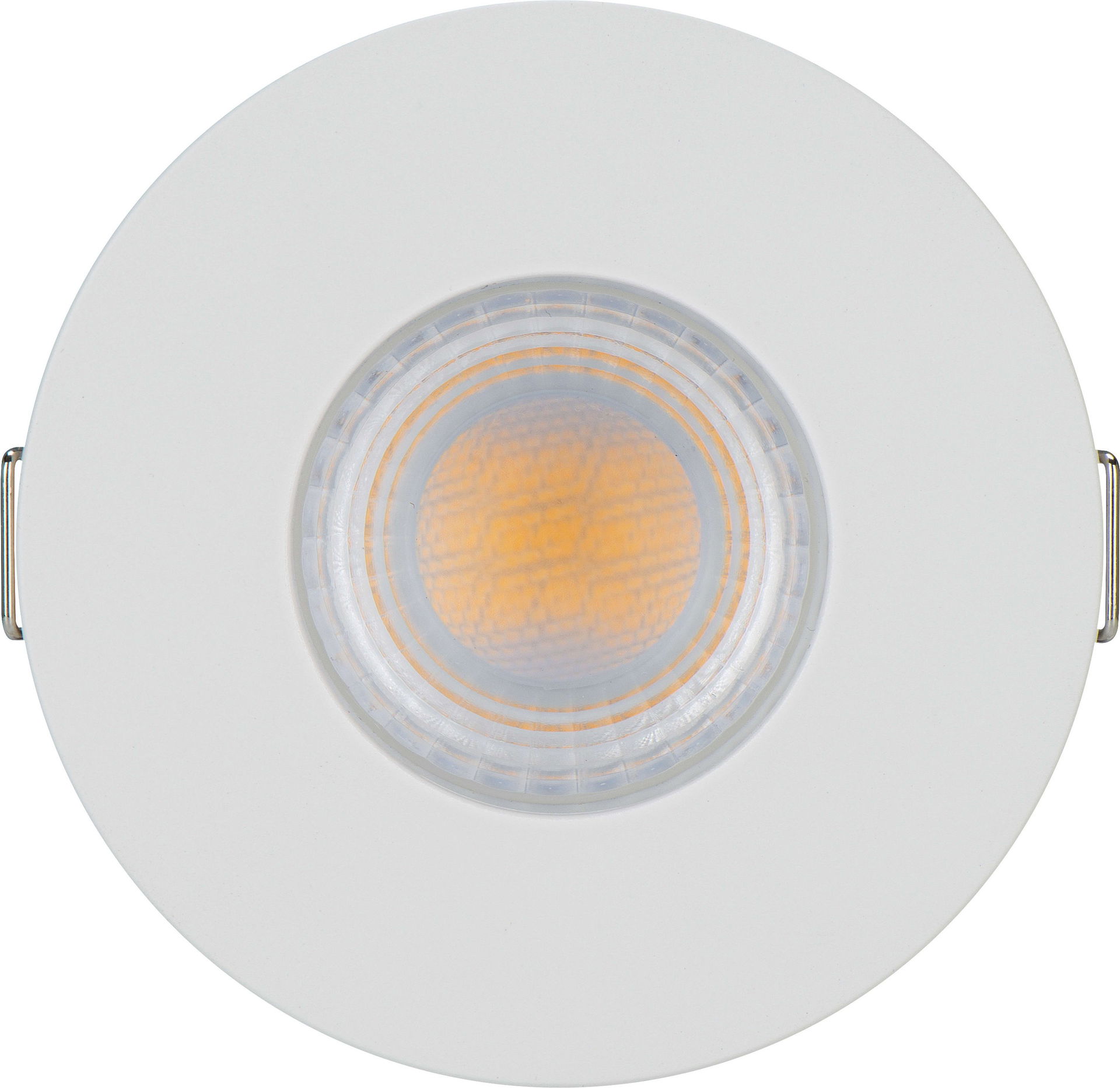 FType Spot Decorative LED Downlight 5W 515lm 3000K Dimmable IP65 White bezel - Flat