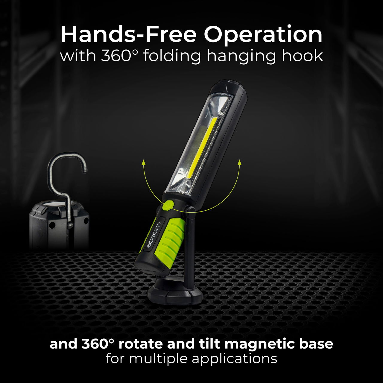 Luceco tilting inspection torch with powerbank 5v 5w 450lm 6500k - USB charged
