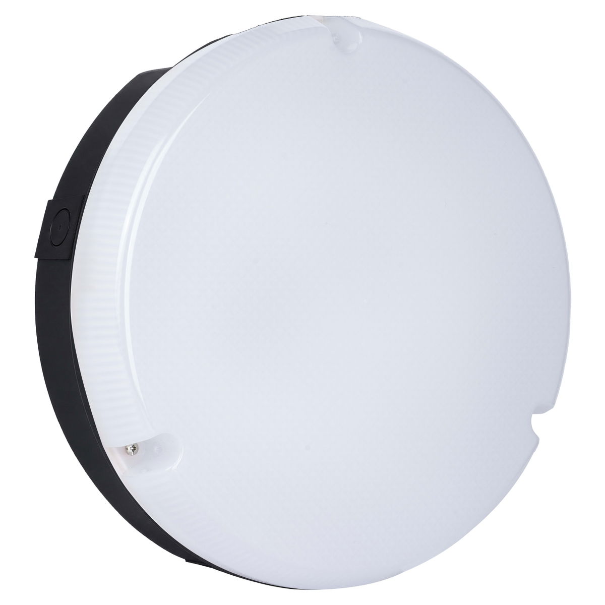 Luceco LED Bulkhead Light, Indoor & Outdoor Wall & Ceiling Lighting, Mosi Round Fixed Output Driver, 290mm, Commercial & Residential Use, 6/10/13W CCT 3/4/5/6000K IP65 IK08 Class 2, Black