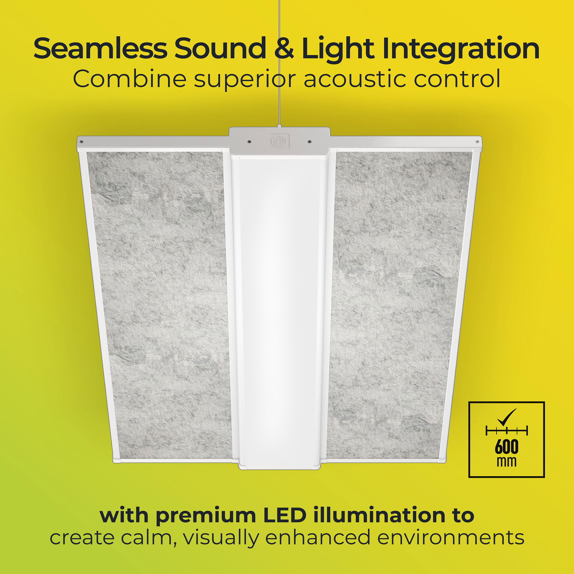 Luceco Litera Acoustic Wing for LIT06WMOD Enhanced Sound Absorption