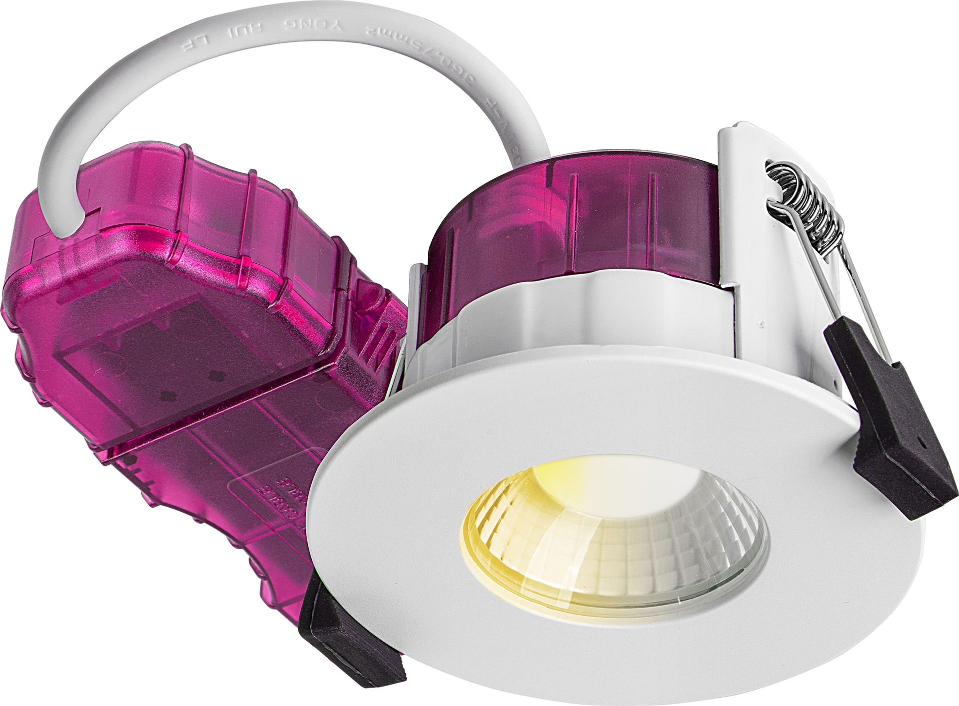 FType Elite Fire Rated Downlight 4W/6W 690lm Power Change & CCT Change 3000K / 4000K Dim2Warm Dimmable IP65 White - Flat