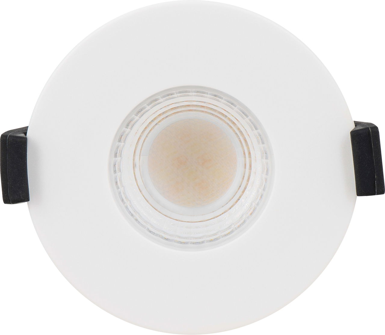FType ultra fire rated downlight 4W/6W 690lm power change & CCT change 3000K / 4000K dim2warm dimmable IP65 white - flat