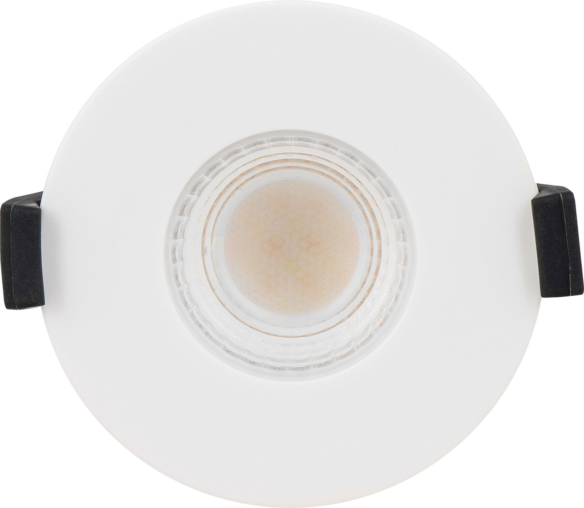 FType ultra fire rated downlight 4W/6W 690lm power change & CCT change 3000K / 4000K dim2warm dimmable IP65 white - flat