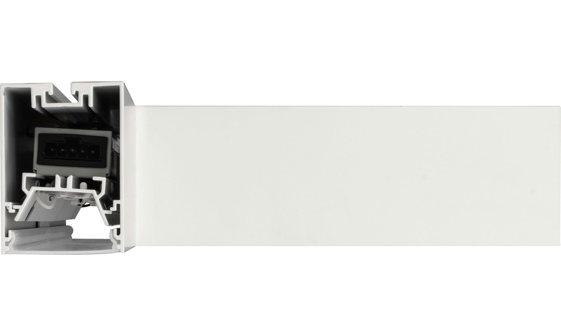 Contour 568mm suspended T connector module 900lumens with fixed output driver finished in white