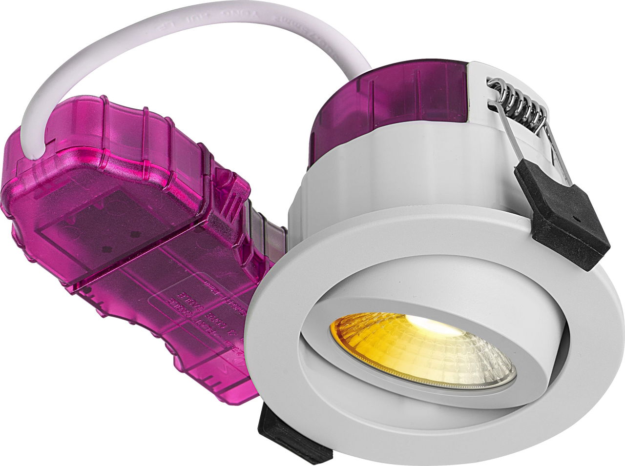 FType Elite Fire Rated Downlight 4W/6W 690lm Power Change & CCT Change 3000K / 4000K Dim2Warm Dimmable IP65 White - Adjustable