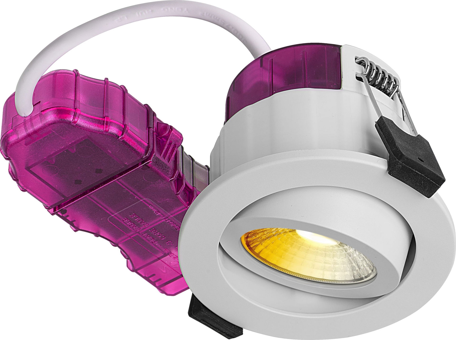 FType Elite Fire Rated Downlight 4W/6W 690lm Power Change & CCT Change 3000K / 4000K Dim2Warm Dimmable IP65 White - Adjustable